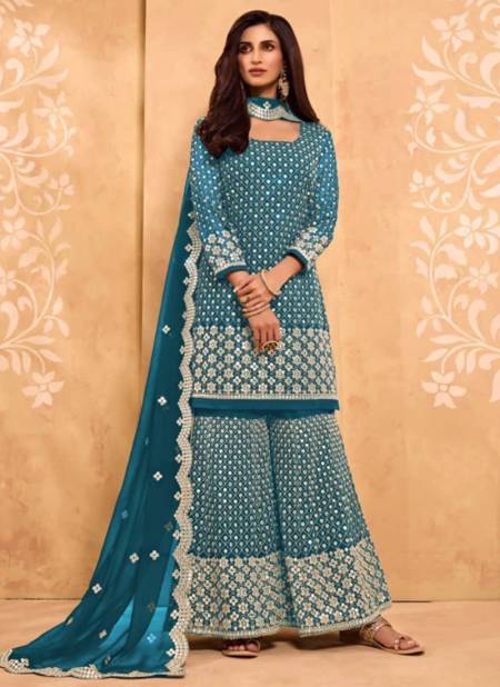 Blue Colour ZAIDA 5 Fancy Festive Wear Heavy Designer Salwar Suit Collection 2019-C